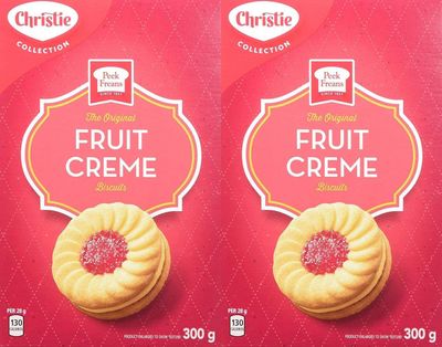 Peek Freans Fruit Creme 300g10.6oz Imported from Canada Pack of 2