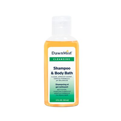 Dukal Dawn Mist Shampoo &amp; Body Bath with Dispensing Cap, 2 oz. Bottle Pack of 144