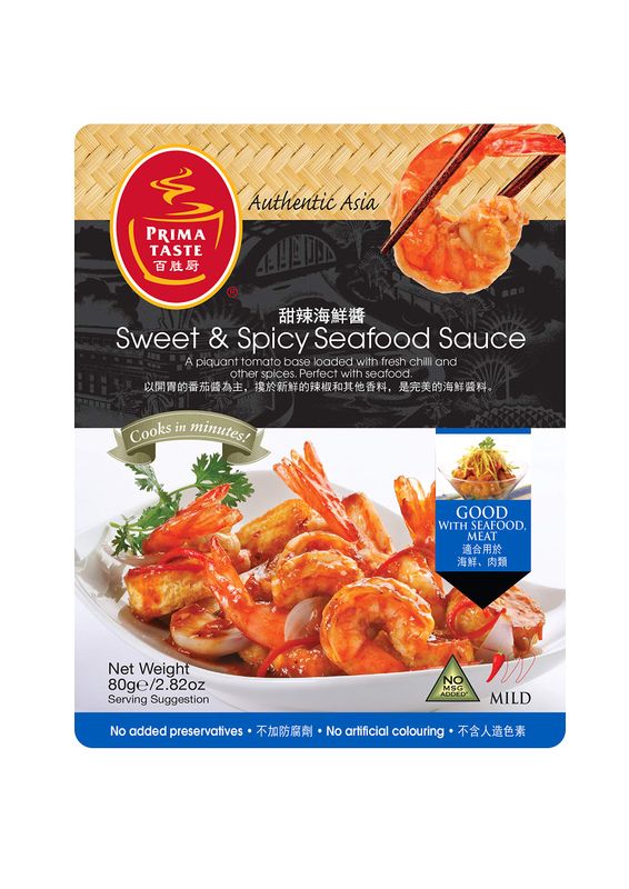 Prima Taste Sweet &amp; Spicy Seafood Sauce, 1 Pack, 80g