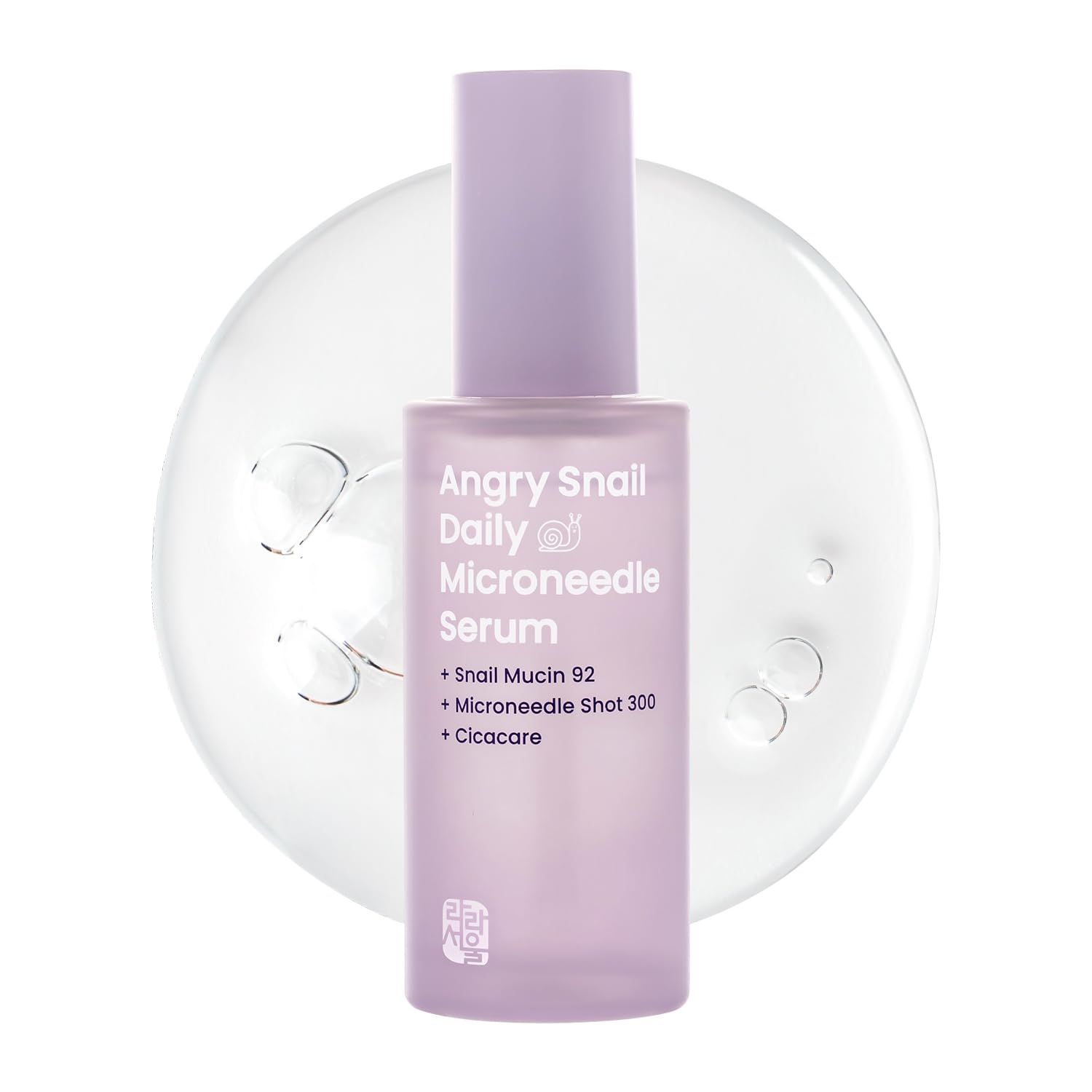 LALA SEOUL Angry Snail Mucin Serum 92, Shot 300, Cica care, 1.69 fl oz, 50ml, Hydrating serum
