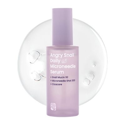 LALA SEOUL Angry Snail Mucin Serum 92, Shot 300, Cica care, 1.69 fl oz, 50ml, Hydrating serum