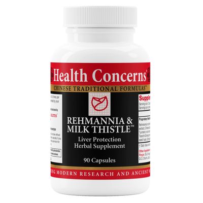 Health Concerns Rehmannia &amp; Milk Thistle - Liver Support &amp; Blood Health Supplement - 90 Capsules