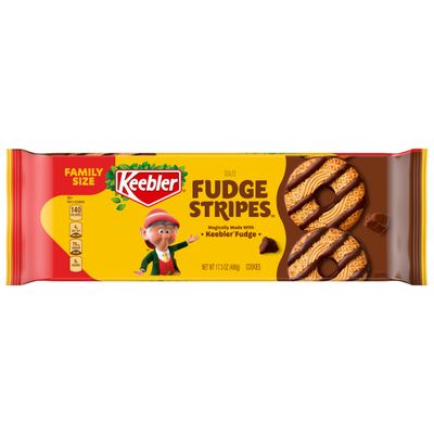 Keebler Fudge Stripes Original Cookies Family Size, 17.3 Oz. Pack of 1