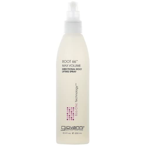 GIOVANNI Eco Chic Root 66 Max Volume Spray, 8.5 oz. - For Fine Lifeless Hair, Pro-Vitamin B5, Horsetail Extract, Sea Salt, Kiwi, Lauryl &amp; Laureth Sulfate Free, No Parabens, Color Safe