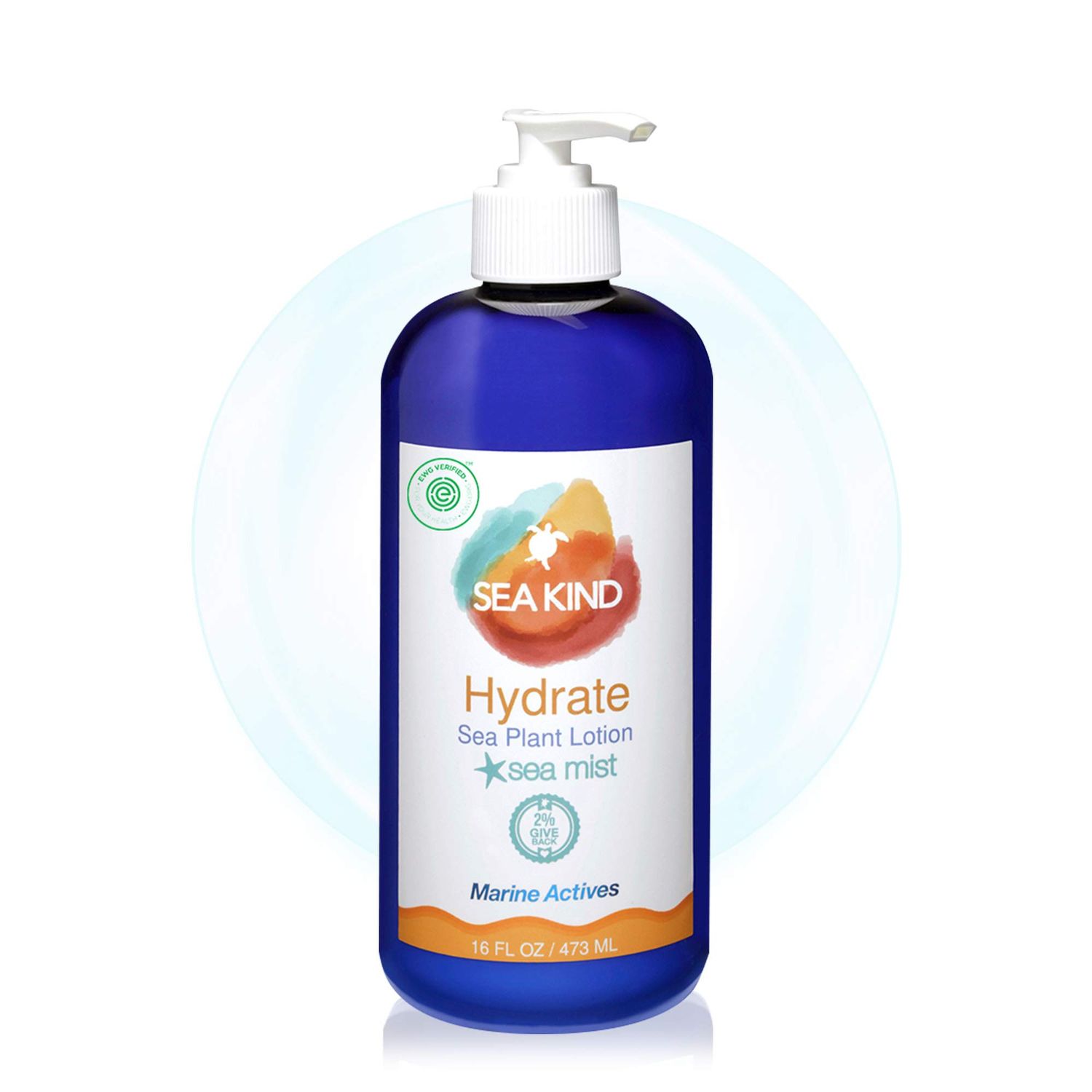 Sea Kind All Natural Hydrate Sea Mist Sea Plant Hand and Body Lotion for Women and Men, Essential Oil Scent, 16 Fl Oz, Non Comedogenic, Vegan Moisturizer for Dry and Sensitive Skin, No Parabens