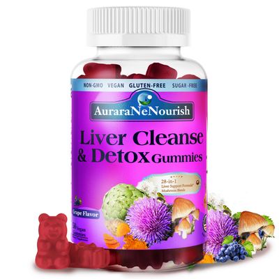 Liver Supplement Gummies, 28-in-1 Liver Detox wMilk Thistle Silymarin, Artichoke, TUDCA, High Potency Liver Health Formula Dose for Your Liver Cleanse Detox Repair Renew &amp; Support?Grassed Fed