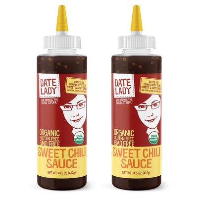 Date Lady Organic Sweet Chili Sauce No Corn Syrup or Cane Sugar No Added Flavors or MSG 2-Pack Use in Stir Fry Vegetables, Dip Spring Rolls, or Add Flavor to Your Chicken.