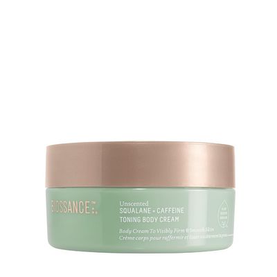 BIOSSANCE Squalane Caffeine Toning Body Cream. Nourishing Unscented Body Cream with Caffeine and Niacinamide to Visibly Firm, Tone and Restore Elasticity 2 ounces - Travel
