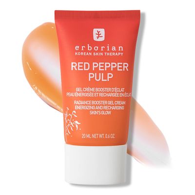 Erborian Red Pepper Pulp Hydrating &amp; Energizing Gel Moisturizer - Facial Moisturizer for Brightened, Refreshed &amp; Plumped Skin - Radiance Boosting Moisturizing Cream - Korean Skin Therapy - 0.6 oz