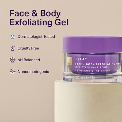European Wax Center Exfoliating Face and Body Gel - Gommage Exfoliant Treatment with Natural Fruit Enzymes Clear Dead Skin Cells - Bump Free After Wax Skin Care for Clearer Complexion