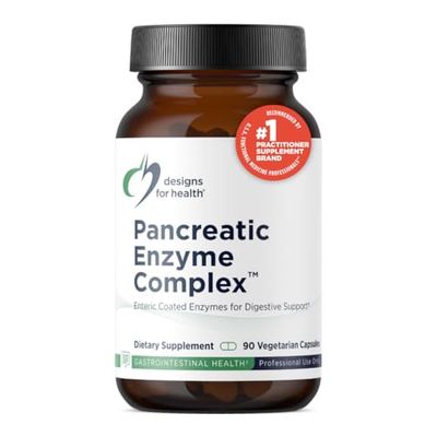 Designs for Health Pancreatic Enzymes Complex - Digestive Enzymes Bromelain Supplement - Support Digestion Gut Health - Delayed Release Capsule with Pancreatic Enzyme, Ox Bile 90 Capsules