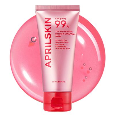 APRILSKIN TXA Niacinamide 99 Overnight Wrapping Mask 99 High-Purity TXANiacinamide for Uneven Skin Tone Overnight Skin Booster for Toning Care, Firming &amp; Pore Care 80ml, 2.70 fl.oz.