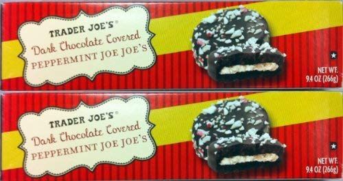2 Pack Trader Joe&#39;s Dark Chocolate Covered Peppermint Joe Joe&#39;s Cookies