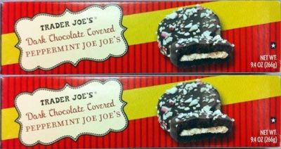 2 Pack Trader Joe&#39;s Dark Chocolate Covered Peppermint Joe Joe&#39;s Cookies