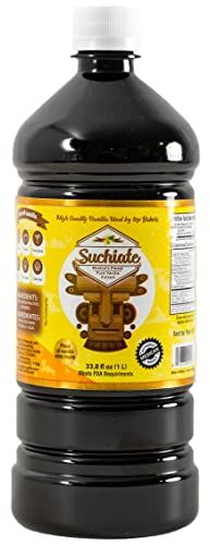 Suchiate Pure Vanilla Mexican Vanilla for Baking and Desserts Made with Real Vanilla Bean Vainilla Mexicana Buena 33.8oz 1 Liter