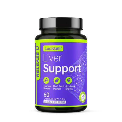 Liver Support Supplement - Liver Cleanse Detox &amp; Repair with Milk Thistle, Turmeric, Dandelion &amp; Artichoke Support 7-in-1 Herbal Formula Protect Liver 60 Capsules, 30-Day Supply, Made in USA