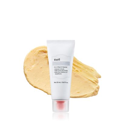 DearKlairs Freshly Juiced Vitamin Clay Mask Cleanser, Deep Pore Wash, Clear Radiant Skin, Glutathione, Tangerine peel powder, PHA, Niacinamide 0.67 fl.oz Pack of 1