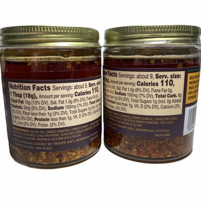 Trader Joe's Chili Onion Crunch, 6 oz Pack of 2