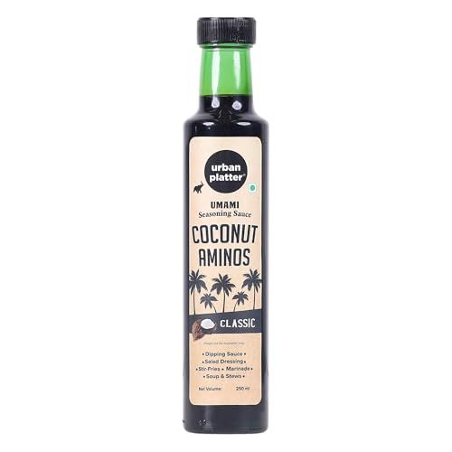 Urban Platter Liquid Coconut Aminos Sauce Soy Sauce Alternative Umami-Rich, Soy-Free, Gluten-Free, Non-GMO &amp; Vegan Great for Sushi, Stir-Fries, Marinades Keto &amp; Paleo Friendly 8.45 Fl Oz 250ml