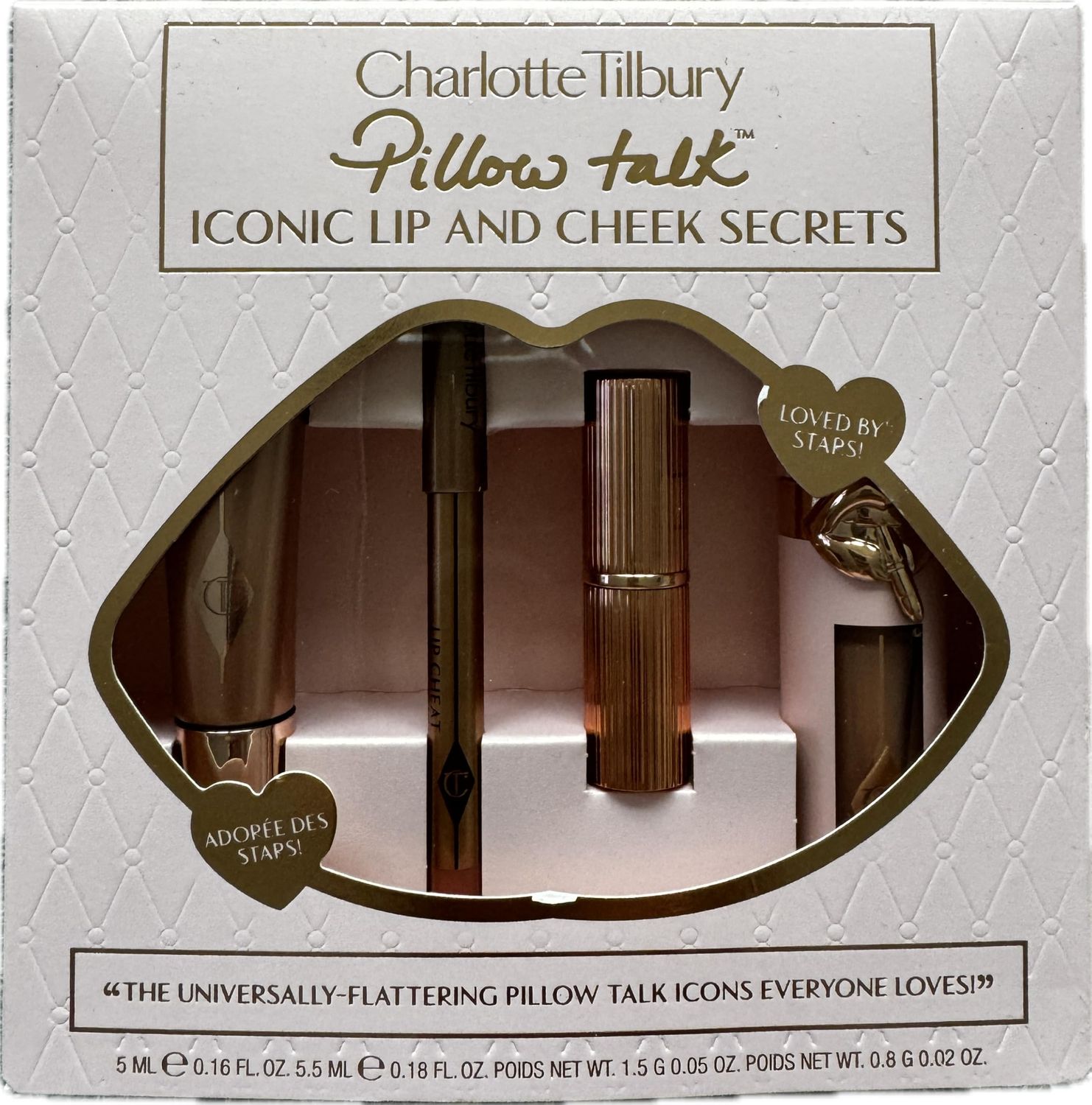 CHARLOTTE TILBURY Pillow Talk Iconic Lip and Cheek Secrets 4 Piece Set