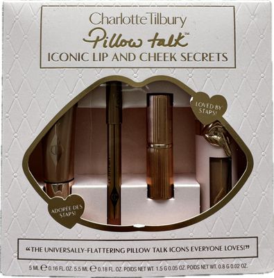 CHARLOTTE TILBURY Pillow Talk Iconic Lip and Cheek Secrets 4 Piece Set