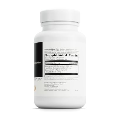 DAVINCI Labs Curcumin C3 Complex - Nutritional Supplement to Support Gallbladder Function and Healthy Liver - with Curcuminoids and Bioperine Fruit Extract - Gluten-Free - 60 Vegetarian Capsules