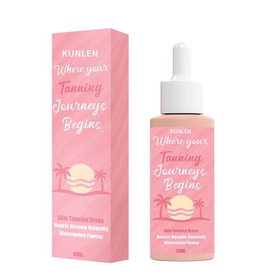 Sunless Tanning Drops, Sunless Tanning Drops To Drink Enhancing Your Natural Skin Tone-Watermelon Flavor-Moisturizing Bronzing Tanner for Face &amp; Body