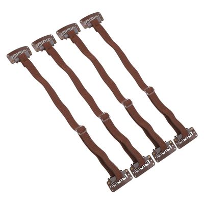 Face Band, 4Pcs Facelift Bands with Clips, Adjustable Elastic Face Stretching Lifting Strap, Face Slimming Bands Eyebrows and Eyes Clip for Face Shaping Brown