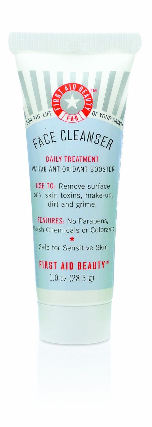 First Aid Beauty - Pure Skin Face Cleanser, Effectively Removes Makeup, Dirt, and Impurities, Gentle Cleanser Leaves Skin Soft &amp; Supple, Safe for Sensitive Skin, Fragrance Free, 1 oz