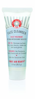 First Aid Beauty - Pure Skin Face Cleanser, Effectively Removes Makeup, Dirt, and Impurities, Gentle Cleanser Leaves Skin Soft &amp; Supple, Safe for Sensitive Skin, Fragrance Free, 1 oz