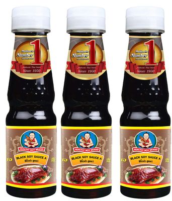 Healthy Boy Thai Black Soy Sauce, 6.7 Ounces, Product of Thailand Pack of 3