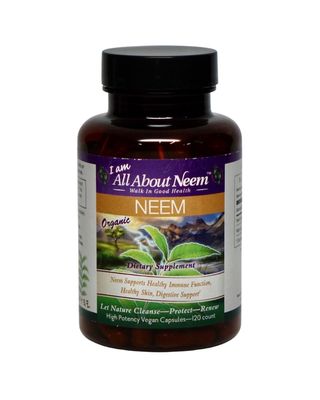 High Potency Organic Neem Leaf Capsules Herbal Supplement 120 Count, 1,500 mg with Neem Leaf Extract