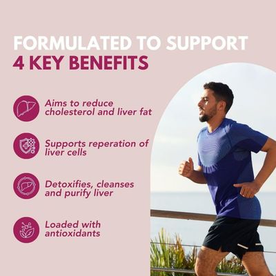 Unique Formula Liver Support Supplement, Herbal Liver Detox with Milk Thistle, Artichoke Leaf, Buckwheat Sprouted, Methionine, Curcumin, Betaine, Plant-Based 90 Capsules