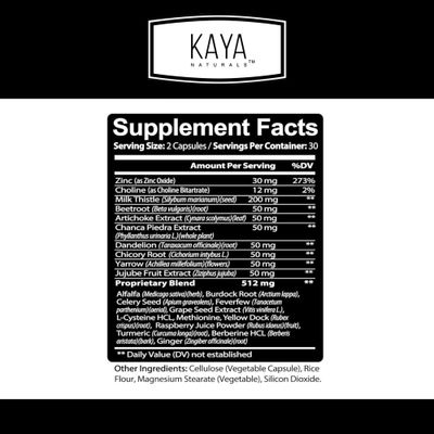 Kaya Naturals Liver Cleanse Detox &amp; Repair - Milk Thistle Supplement - Liver Detox for Women and Men - Artichoke Extract and Dandelion Root Capsules - 60 Count