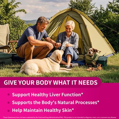 RUNICA Women's Liver &amp; Skin Support: Liver Cleanse, Detox, Repair &amp; Support Supplement with Milk Thistle, Turmeric, Niacinamide, Alpha-Lipoic Acid, L-Glutathione &amp; Rose Extract - 60 Capsules