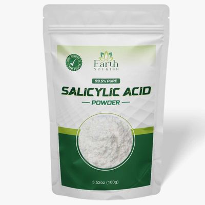 Earth Nourish Salicylic Acid Powder - 3.52 Oz 100g Pure Original Ingredients With No Adulterants, Cosmetic Grade for DIY Skin Care &amp; Industrial Use
