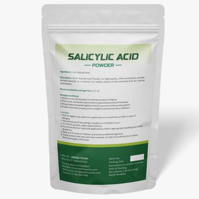 Earth Nourish Salicylic Acid Powder - 3.52 Oz 100g Pure Original Ingredients With No Adulterants, Cosmetic Grade for DIY Skin Care & Industrial Use