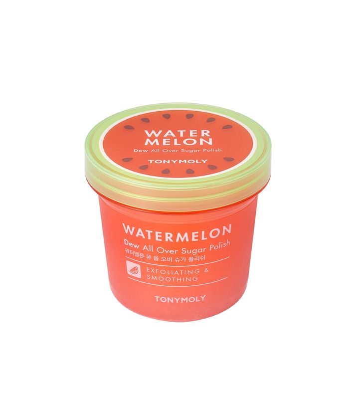 TONYMOLY Watermelon Dew All Over Body Sugar Polish, Hydrating Serum for Glowing Skin, Korean Skincare, Watermelon Extract, Aloe Leaf Extract, &amp; Centella Asiatica, All Skin Types, 10 oz