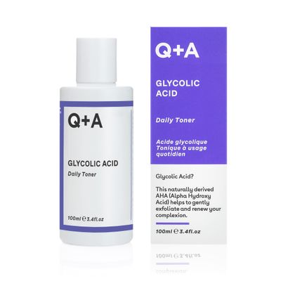 QA Glycolic Acid Daily Toner, Blend of Super Hydrating and Brightening Ingredients for Silky Smooth Skin. 100ml