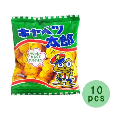 Kyabetsutaro Japanese Sauce Taste Snack 0.5oz 10Bags Frog kadou Ninjapo