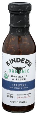 KINDERS Organic Teriyaki Marinade &amp; Sauce, 15 OZ