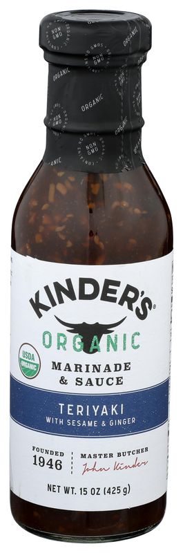 KINDERS Organic Teriyaki Marinade &amp; Sauce, 15 OZ