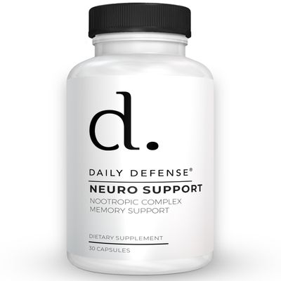 Daily Defense Nootropics Brain Support Supplement - 30 Capsules - Focus &amp; Memory Supplement for Brain with Bacopa Monnieri, Huperzia Serrata, St. John&#39;s Wort &amp; Ginkgo Biloba - Neuro Support