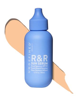 Undefined Beauty R&amp;R Sun Serum SPF 50 - Tinted Mineral Sunscreen with Niacinamide, Broad Spectrum Protection &amp; Blue Light Defense Light TintNeutral Undertone