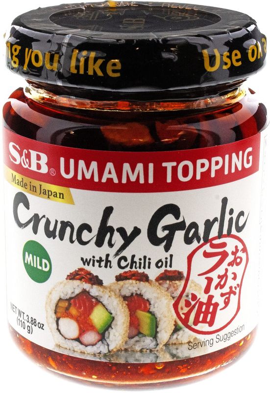 S&amp;B Chili Oil with Crunchy Garlic, 3.88 Fl Ounce