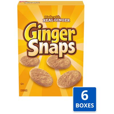Ginger Snaps Cookies, Ginger Cookies, 6 - 16 oz Boxes