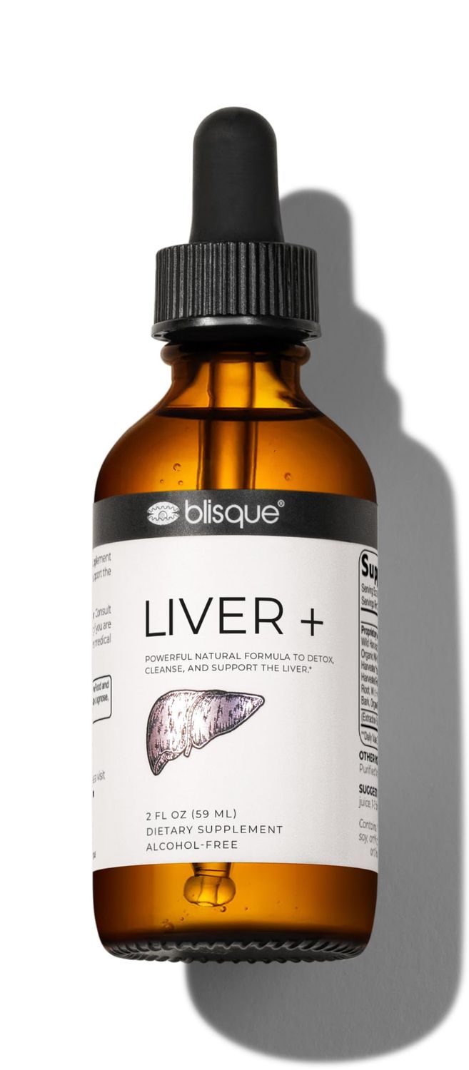 Blisque - Liver Complex Supplement to Detox, Cleanse, and Repair The Liver Doctor-Approved Natural Ingredients Milk Thistle and Dandelion Root 2 Ounce 59 Servings