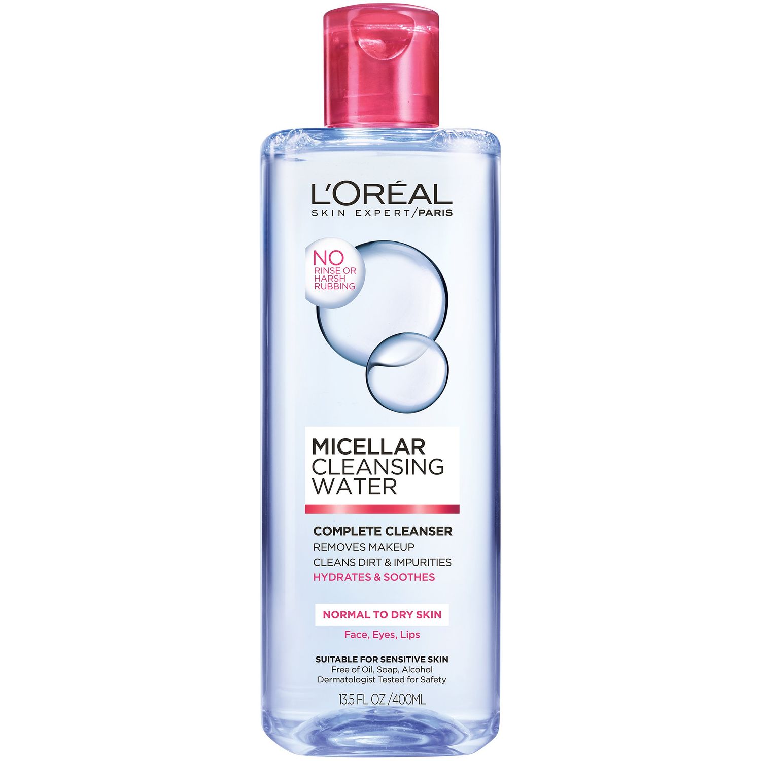 LOreal Paris Micellar Cleansing Water Complete Cleanser, 13.5 fl. oz.