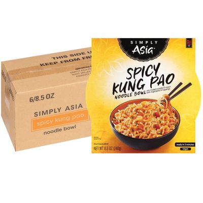 Simply Asia Spicy Kung Pao Noodle Bowl, 8.5 oz Pack of 6