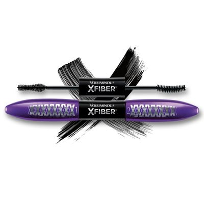 LOreal Paris Makeup Voluminous X Fiber Waterproof Mascara with Black Primer, Blackest Black, 1 Tube